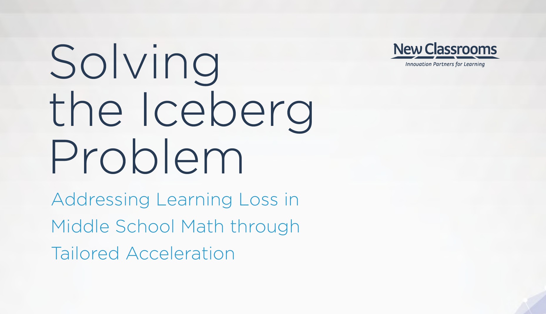 Solving the Iceberg Problem